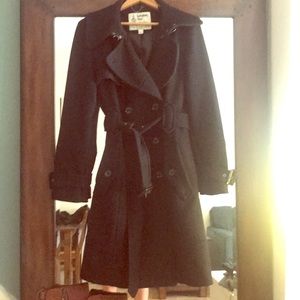 Black wool London Fog coat